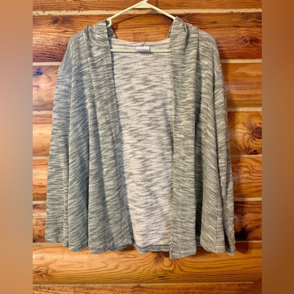 Columbia Open Front Cardigan Heather Green Size Medium